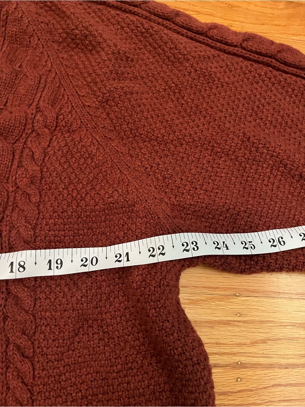 GAP Women's Cable Knit Cardigan Sweater - Deep rust - Picture 2 of 4